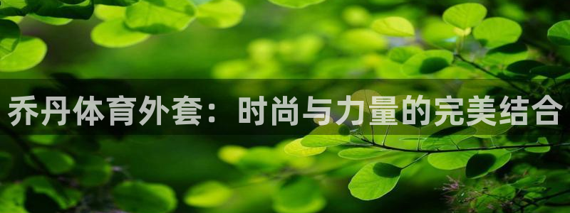 乔丹体育外套：时尚与力量的完美结合